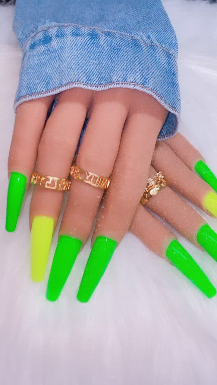 Lemon Lime Press on Nails|NailzFirst – Nailz First